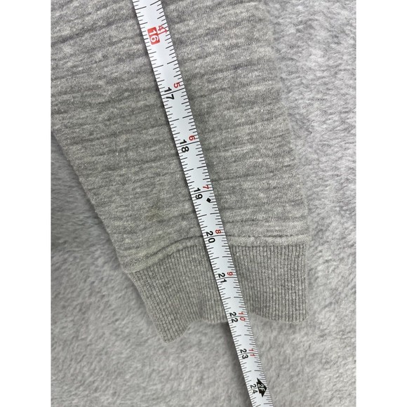 Primark Women's Full Zip Jacket Gray Hooded Elbow Pads Long Sleeve Size Medium - Picture 8 of 11